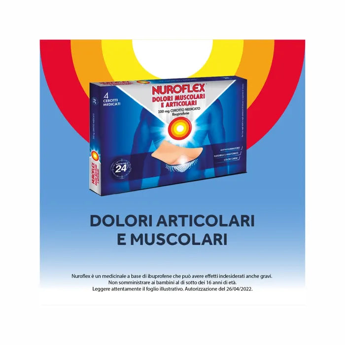 NUROFLEX DOLORI MUSCOLARI E ARTICOLARI, 200 MG CEROTTO MEDICATO