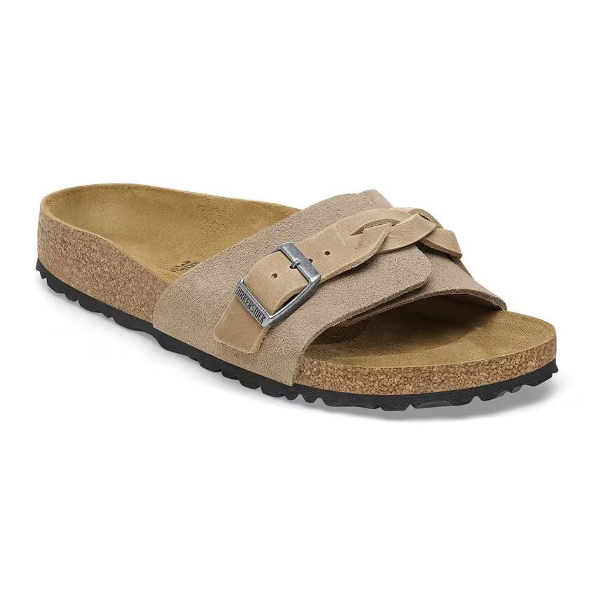 Birkenstock OITA Braided Taupe Suede Leather - N. 36 Pelle scamosciata - Taupe - Calzata Narrow Fit ( Stretta)
