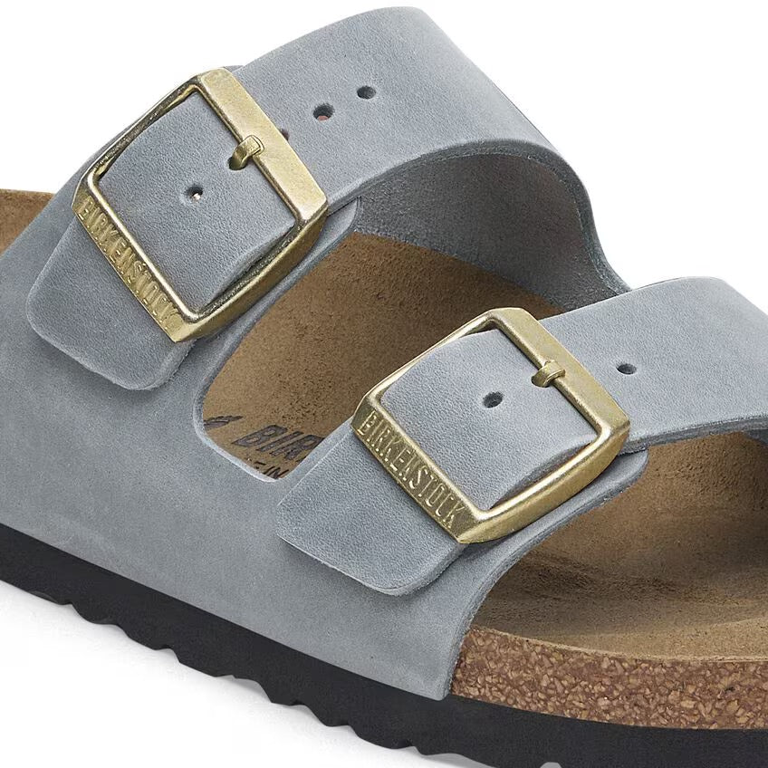 Birkenstock Arizona Pelle oliata - Basalt Gray N.38 - Narrow Fit (calzata stretta)