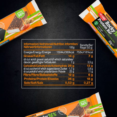 Named Sport Rocky 36% Protein Barretta Biscotto/Caramello 50g