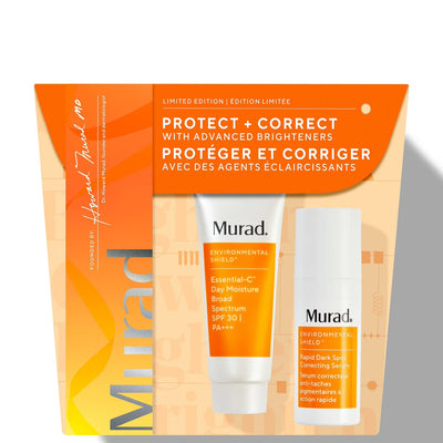 MURAD EXFOLIATE + BRIGHTEN WITH GLYCOLIC ACID KIT ENVIRONMENTAL SHIELD VITA C TRIPLE EXFOLIATING FACIAL 80ML + ENVIRONMENTAL SHIELD RAPID DARK SPOT CORRECTING SERUM 30ML