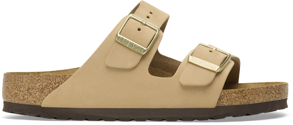 Birkenstock Arizona SFB Plantare Morbido Pelle Nubuck Sandcastle - N.39 - Narrow Fit ( Calzata Stretta)