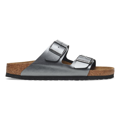 Birkenstock Arizona metallic black, Birko Flor N.39 - Narrow Fit (Calzata Stretta)
