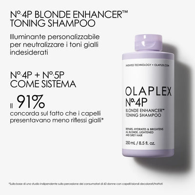 OLAPLEX N.4P Blonde Enhancer Toning Shampoo 250 ml Shampoo viola tonalizzante e antigiallo