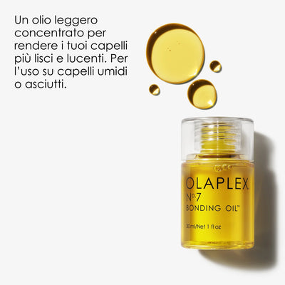 OLAPLEX N. 7 Bonding Oil 30ml Olio Riparatore concentrato e leggero. Ravviva il colore, dona luncentezza e morbidezza