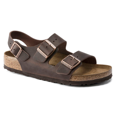 Birkenstock Milano Habana Oiled Leather 44 Narrow Fit ( pianta stretta)