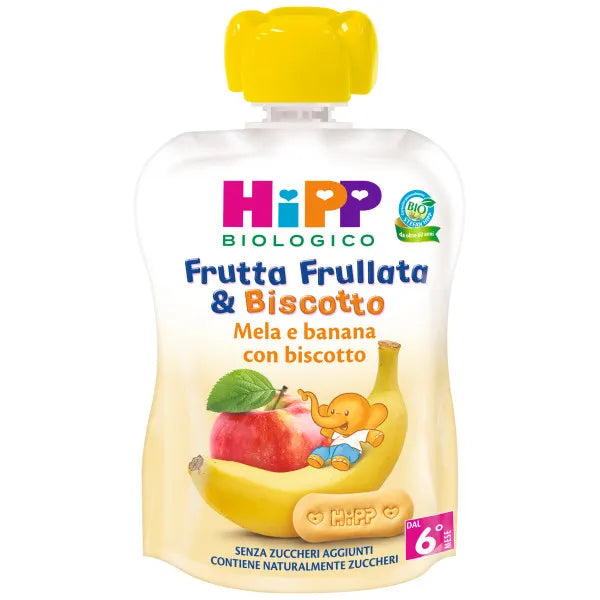 Hipp Bio Frutta Frullata&Biscotto Mela Banana Biscotto 90 G
