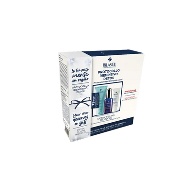 Rilastil Cofanetto Protocollo Riempitivo Detox Viso Aqua Detergente 50ml + Siero 30ml + Crema 15ml