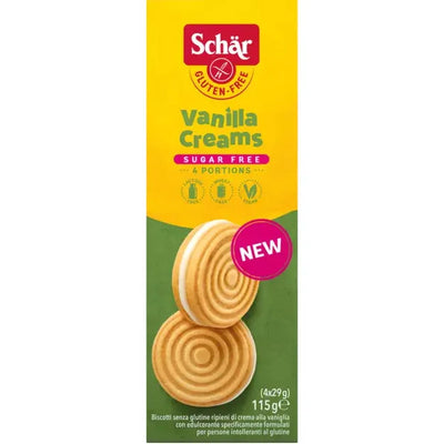 Schar Biscotti Con Crema Di Vaniglia Senza Zucchero 115g