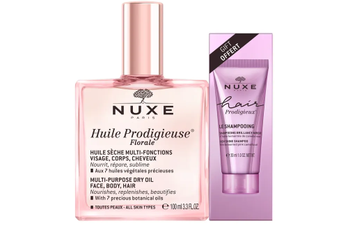 NUXE HUILE PRODIGIEUSE FLORALE 100 ML + HAIR PRODIGIEUX SHAMPOO 30 ML