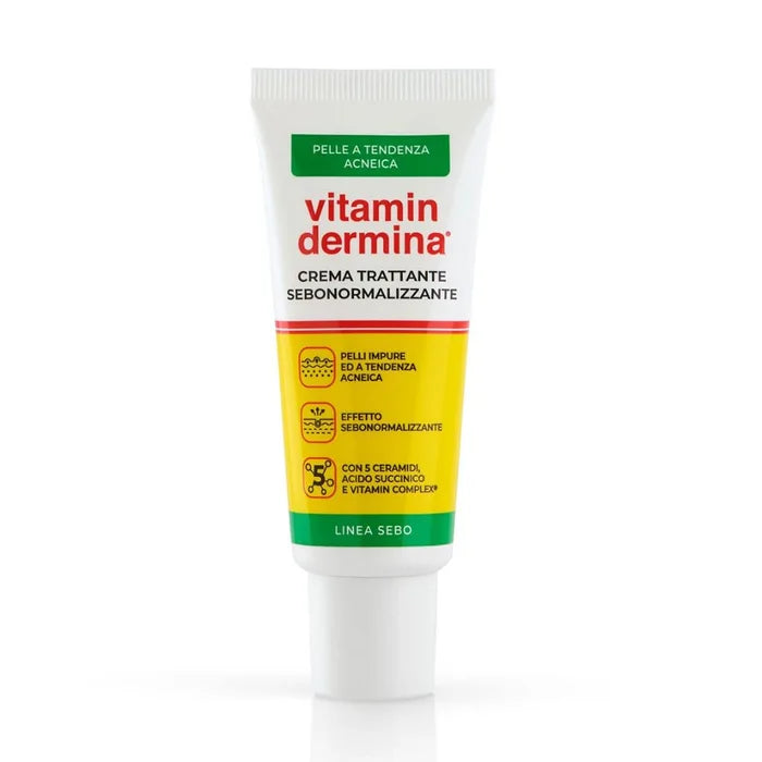 VitaminDermina Sebo - Crema Trattante Sebonormalizzante per Pelle a Tendenza Acneica, 40ml