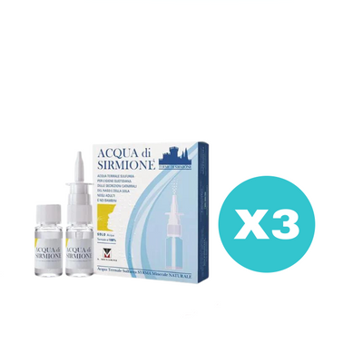 3 Confezioni Acqua Sirmione Minerale Naturale - Tot. 18 Fiale 15 Ml
