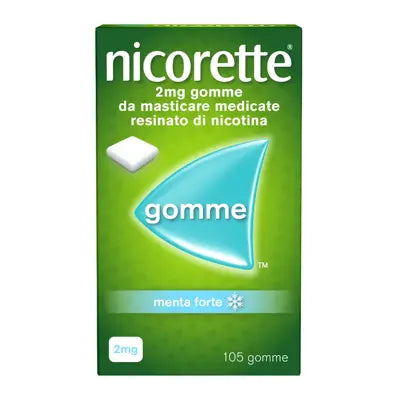 NICORETTE* 105 gomme masticabili 2 mg di nicotina gusto menta forte