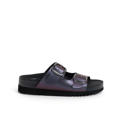 Vally Mules Synthetic Iridescent Black N. 40
