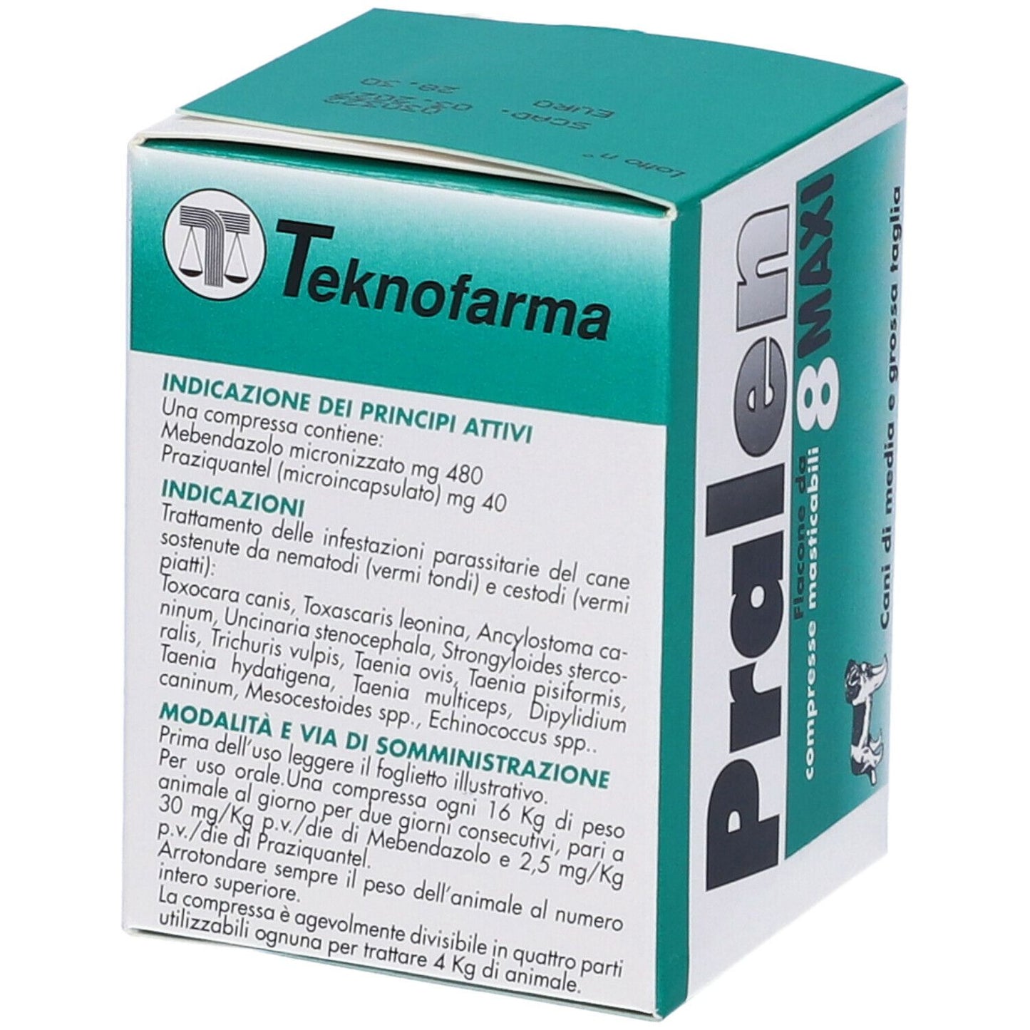 Pralen Maxi 480 Mg + 40 Mg Compresse Masticabili Per Cani Di Media E Grossa Taglia