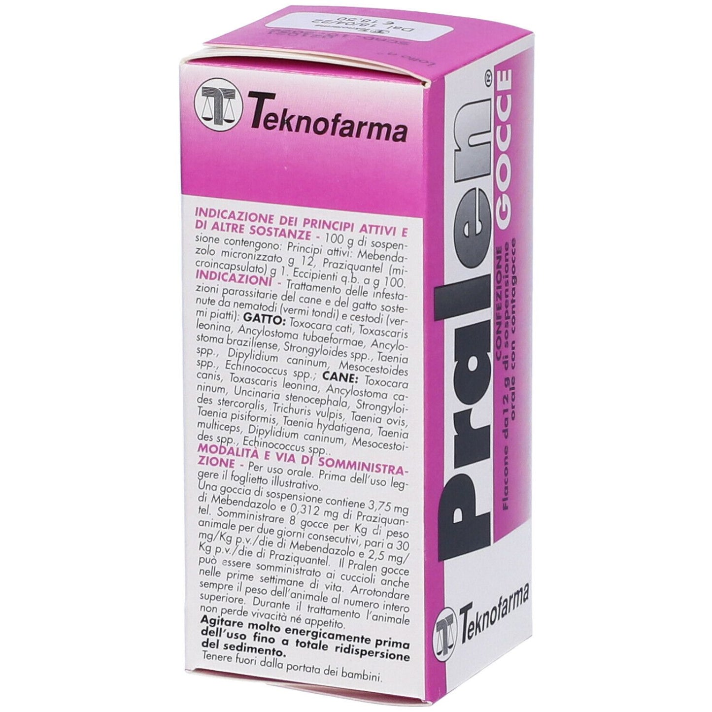 Pralen 120 Mg/G + 10 Mg/G Gocce Orali, Sospensione Per Gatti, Cani Cuccioli E Di Piccola Taglia