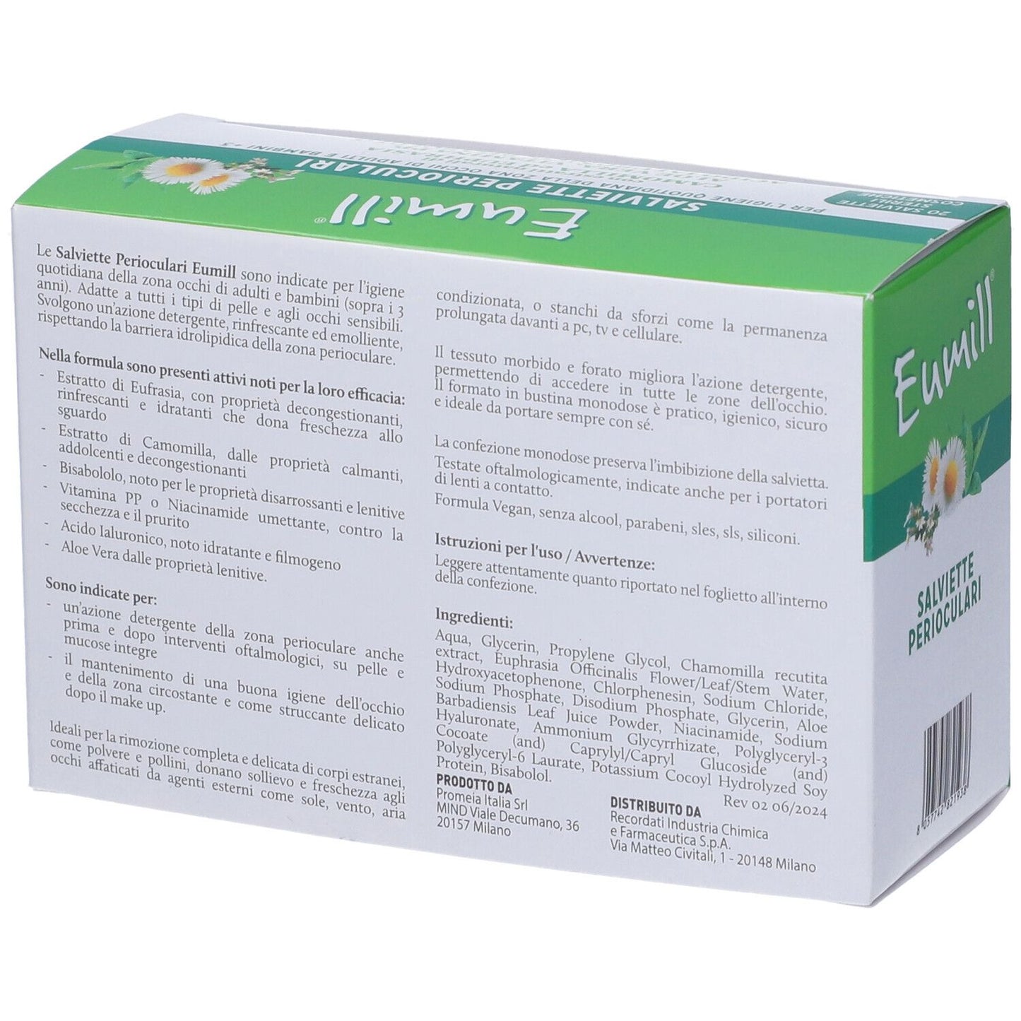 Eumill Salviette Perioculari 25 pezzi