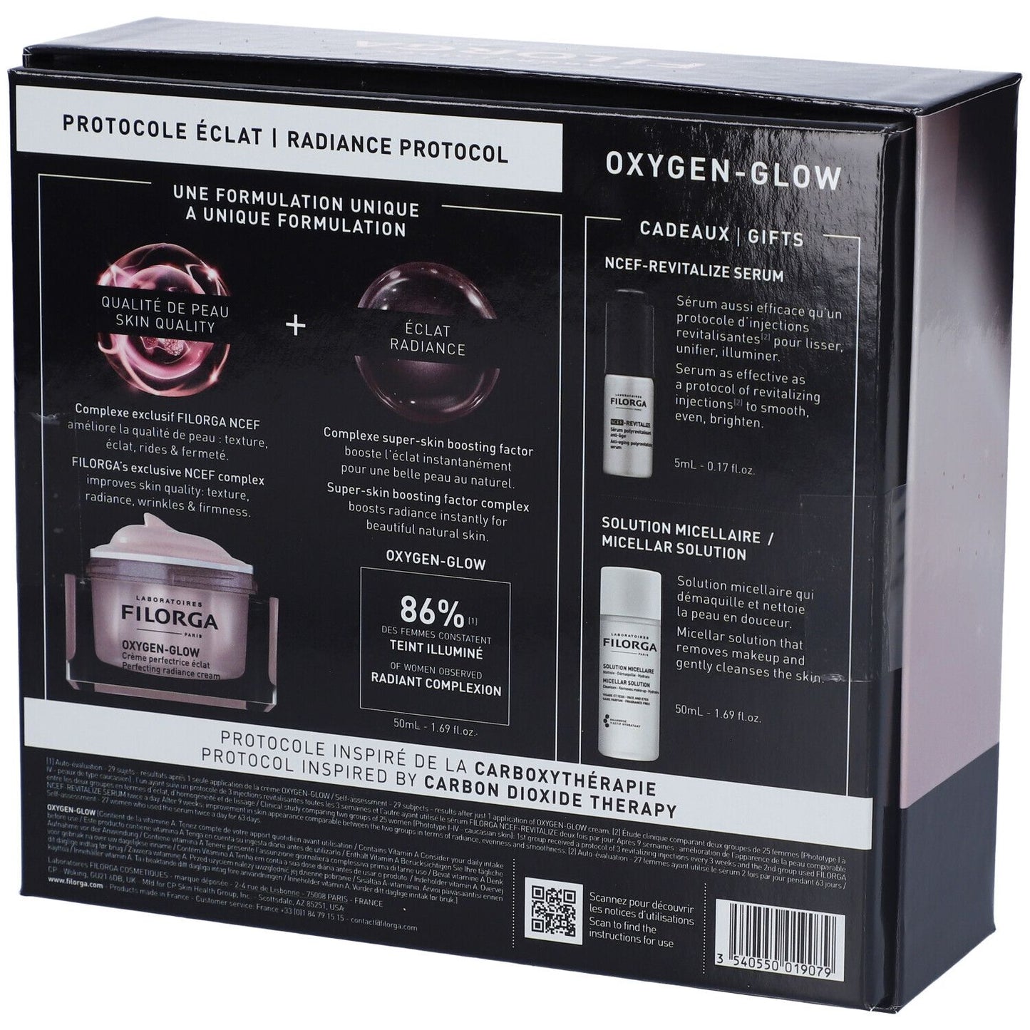 FILORGA XMAS Cofanetto OXYGEN GLOW 2025 1 OXYGEN GLOW CREMA 50ML + 1 NCEF REVITALIZE SERUM 5 ML + 1 SOLUZIONE MICELLARE 50 ML