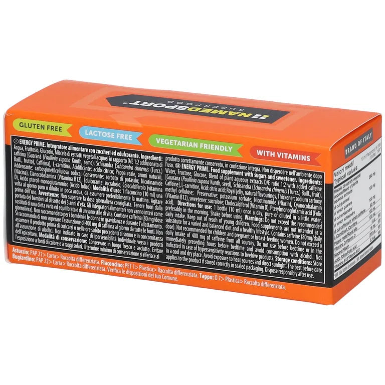 Energy Prime 10 flaconcini - Integratori per resistenza alla fatica - Named Sport