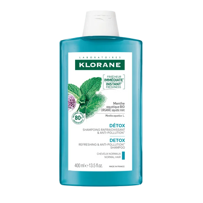 KLORANE Shampoo rinfrescante & anti-inquinamento alla Menta BIO 400ml Black Friday