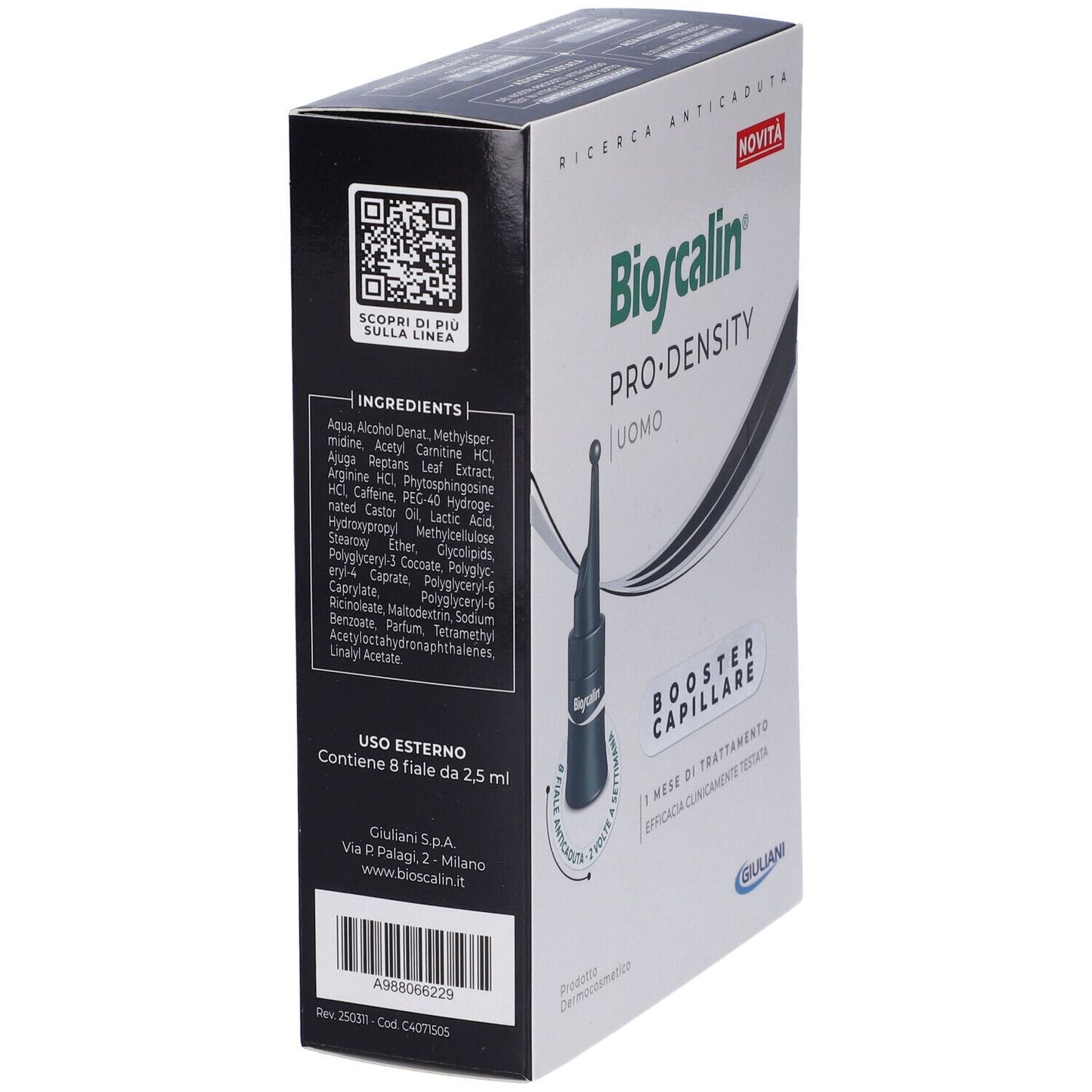 Bioscalin Pro-Density Uomo Booster Capillare 1 Mese Trattamento 8 fiale