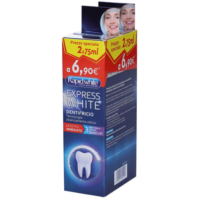 Rapid White Express White Dentifricio Sbiancante Confezione Doppia