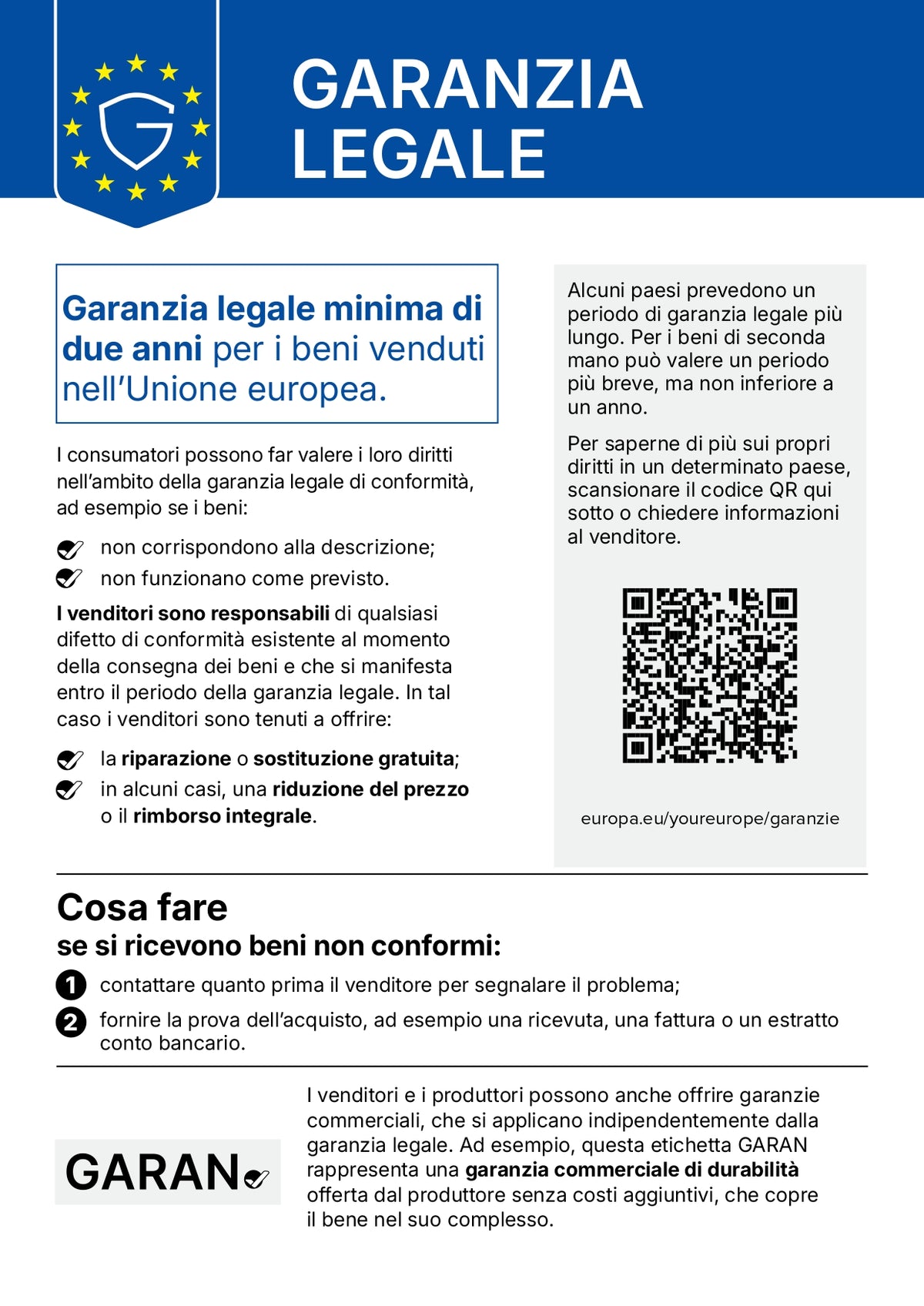 Garanzia legale di conformità