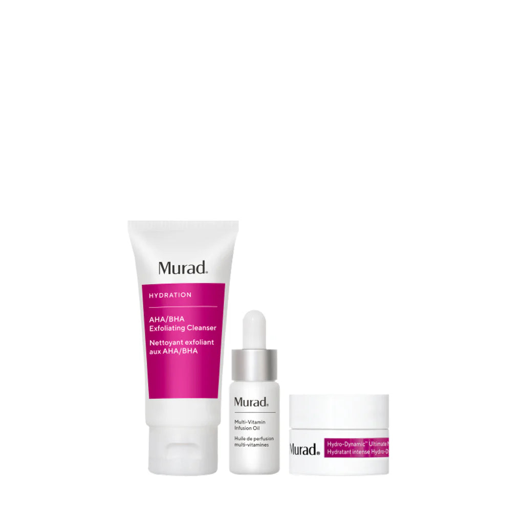 MURAD SMOOTH + HYDRATE WITH CLINICALLY PROVEN ACIDS KIT AHA/BHA EXFOLIATING CLEANSER 148ML + HYDRO DYNAMIC ULTIMATE MOISTURE 50ML