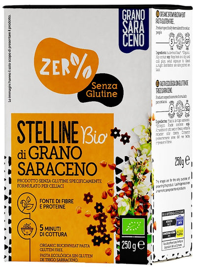 ZERO% GLUTINE STELLINE GRANO SARACENO INTEGRALE SENZA GLUTINE BIO 250 G