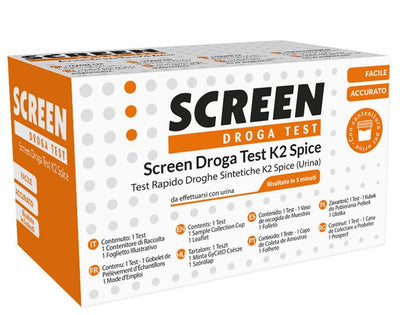 SCREEN DROGA TEST K2 SPICE/URINA TEST ANTIDROGA CON CONTENITORE URINA