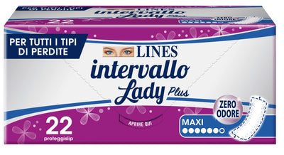 PROTEGGISLIP LINES INTERVALLO LADY PLUS MAXI 22 PEZZI