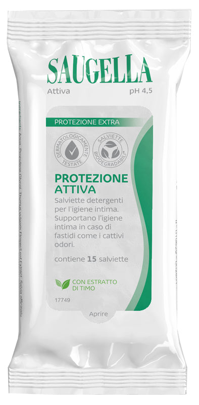 SAUGELLA ATTIVA SALVIETTINE 15 PEZZI