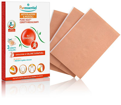 PURESSENTIEL CEROTTI RISCALDANTI PUREHEAT ARTICOLAZIONI&MUSCOLI 3 PEZZI