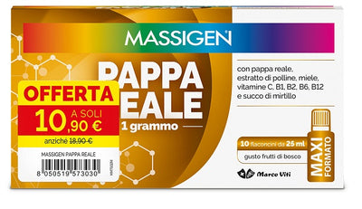 MASSIGEN PAPPA REALE 10 FLACONCINI DA 25 ML 10,90 E