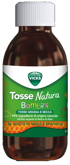 VICKS TOSSE NATURA BAMBINI TOSSE GRASSA E SECCA GUSTO MIELEE FRAGOLA 140 ML