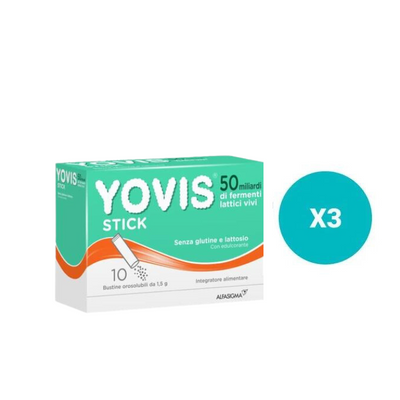 3 Confezioni Yovis Stick - Tot. 30 Bustine