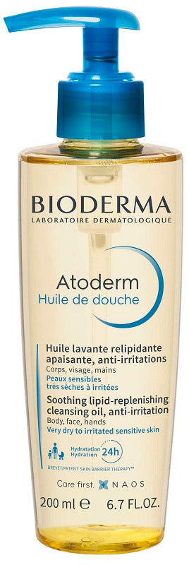 BIODERMA Atoderm Huile de Douche Olio doccia detergente pelle secca e atopica 200 ML