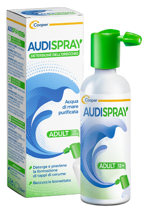 AUDISPRAY ADULT SOLUZIONE DI ACQUA DI MARE IPERTONICA SPRAYSENZA GAS DETERSIONE ORECCHIO 50 ML
