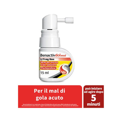 Benactivdolmed Spray Mucosa Orale 15ml 8,75mg/Dose