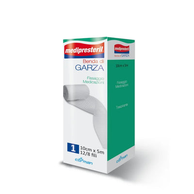 Medipresteril Benda Di Garza 12/8 per il fissaggio di medicazioni 10x5 cm 1 pezzo