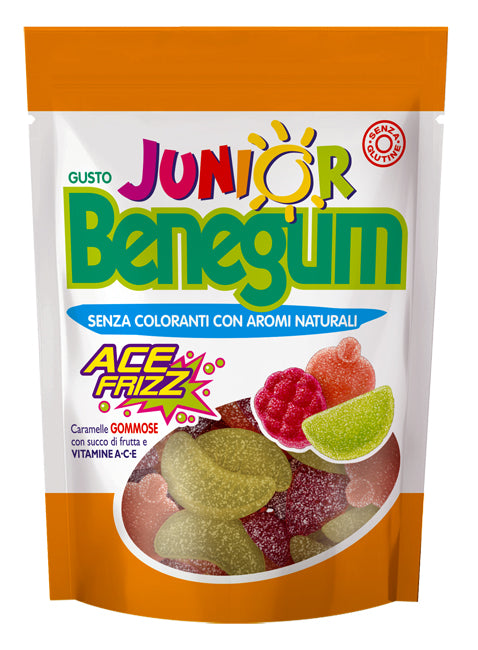 BENEGUM JUNIOR ACE FRIZZ CARAMELLE GOMMOSE CON SUCCO DI FRUTTA E VITAMINE A C E 90 G