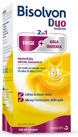 Bisolvon Duo Emolliente Sciroppo Contro Tosse E Gola Irritata 100 ml