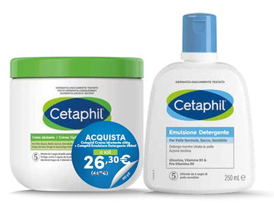 CETAPHIL BIPACK CREMA IDRATANTE 450 G + EMULSIONE DETERGENTE250 ML