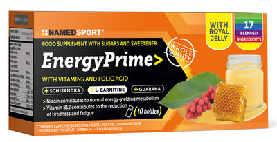 Energy Prime 10 flaconcini - Integratori per resistenza alla fatica - Named Sport