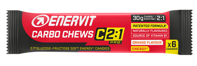 Enervit Carbo Chews C2:1 Pro Caramelle Gommose Energetiche 34g - Enervit Carbo Chews C2:1 Pro Caramelle Gommose Energetiche 34g