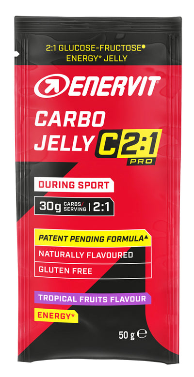Enervit Carbo Jelly C2:1 Pro Gelatina Energetica 50g Gusto Frutti Tropicali
