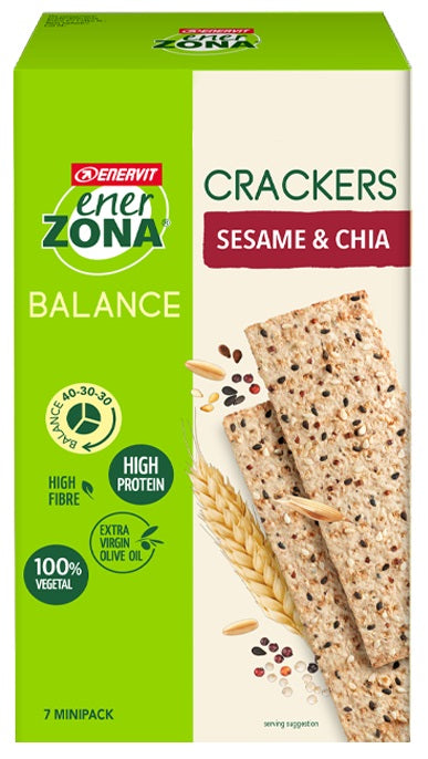 Enerzona Crackers Sesame & Chia Astuccio Da 7 Minipack 175g