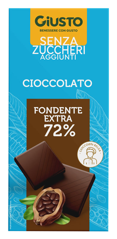 Giusto Senza Zuccheri Aggiunti Cioccolato Fondente Extra 85g