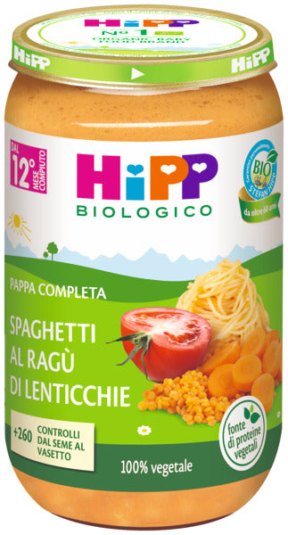 HIPP SPAGHETTI RAGU' DI LENTICCHIE 250 G