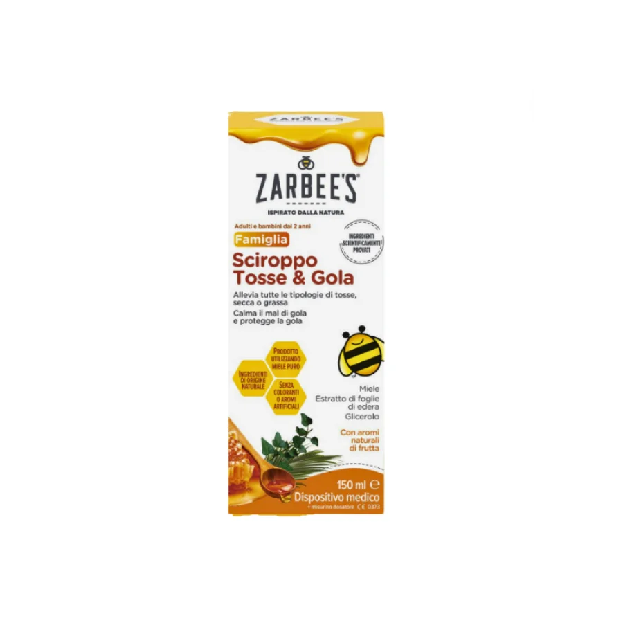 Zarbee's Famiglia Sciroppo con Miele per Tosse e Gola Irritata 150 ml